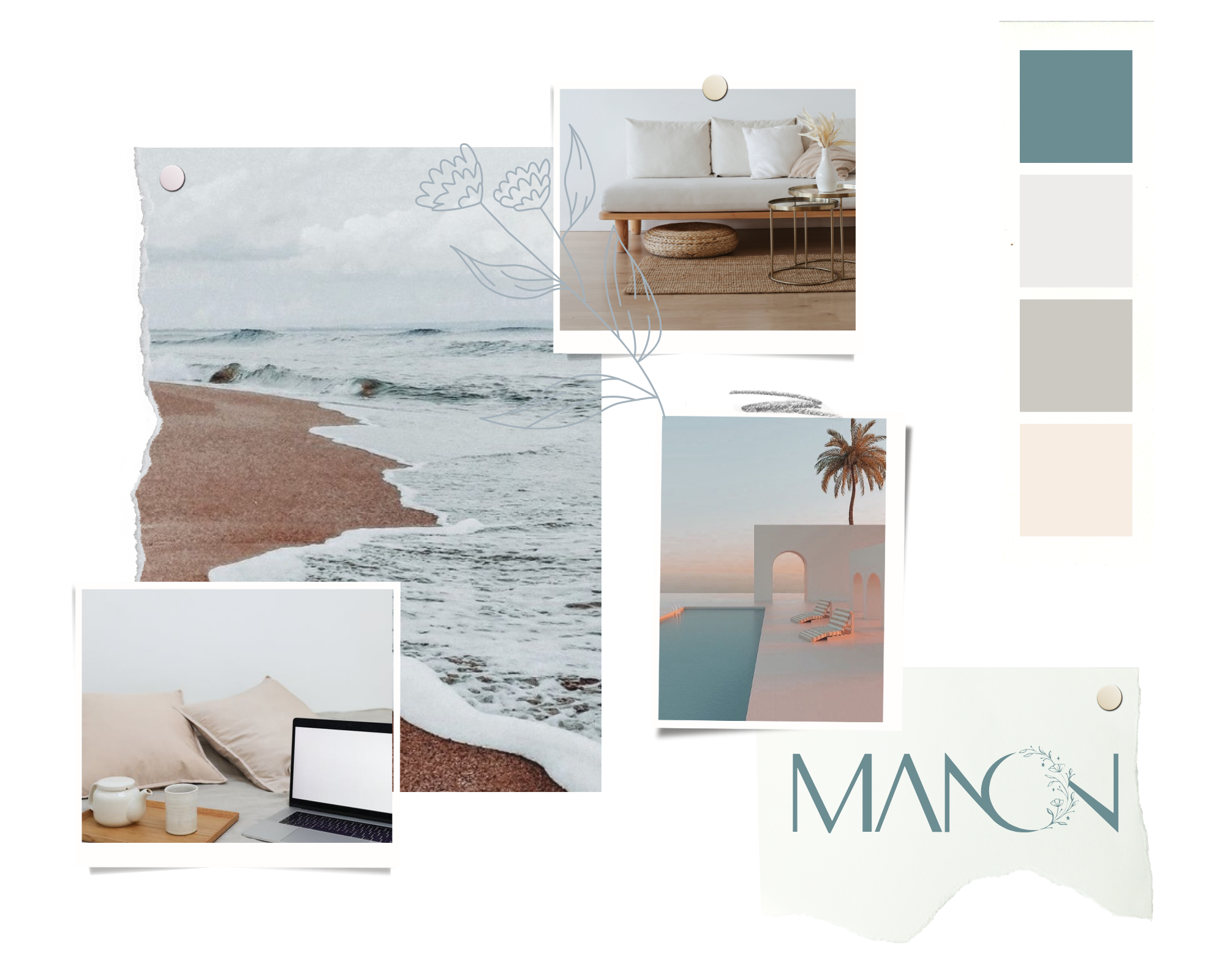 Moodboard - Manon Designer Bienvenue dans mon univers ! Ma source d'inspiration est représenté à travers ce mooboard.